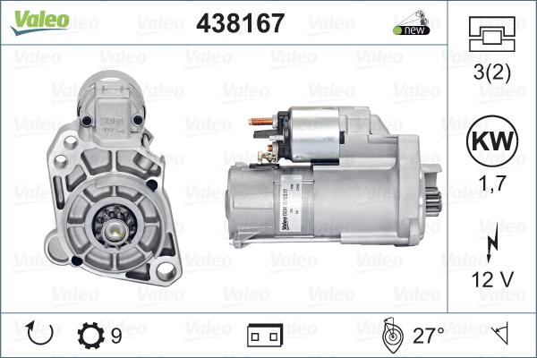 Valeo 438167 - Starter autospares.lv