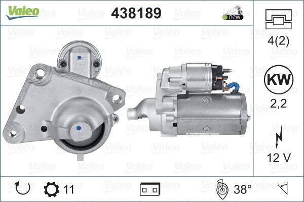 Valeo 438189 - Starter autospares.lv