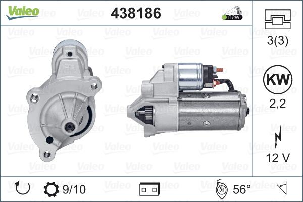 Valeo 438186 - Starter autospares.lv