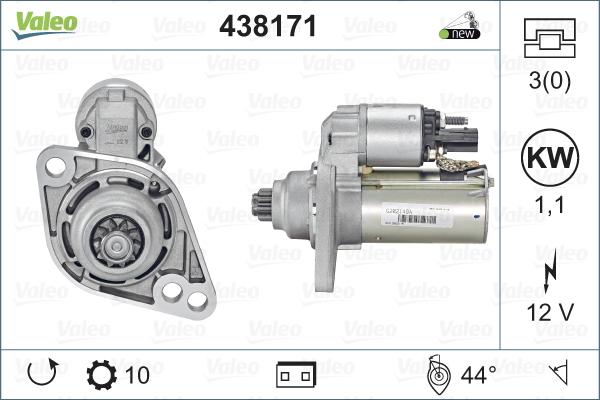 Valeo 438171 - Starter autospares.lv