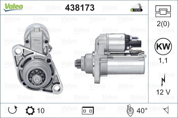 Valeo 438173 - Starter autospares.lv