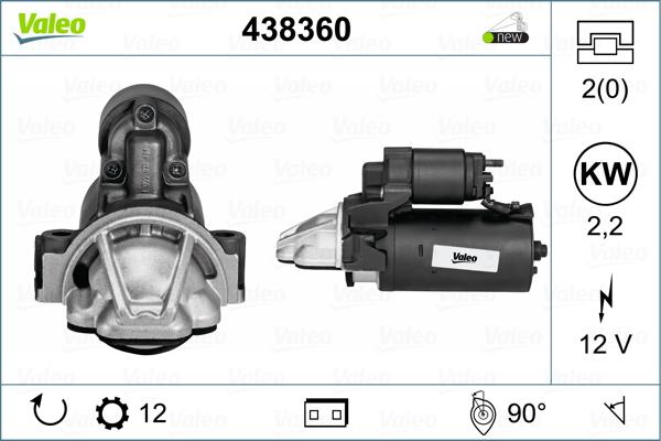 Valeo 438360 - Starter autospares.lv