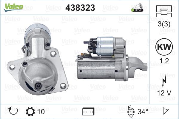 Valeo 438323 - Starter autospares.lv