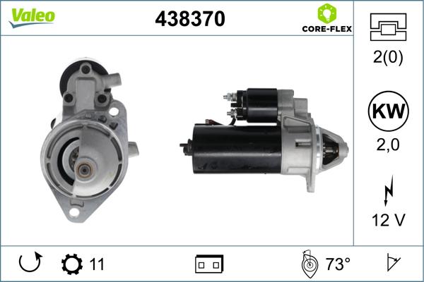 Valeo 438370 - Starter autospares.lv