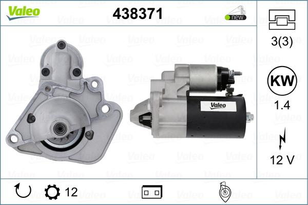 Valeo 438371 - Starter autospares.lv