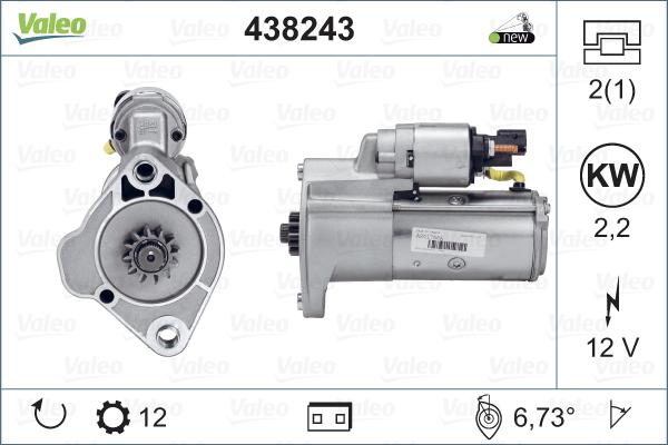 Valeo 438243 - Starter autospares.lv