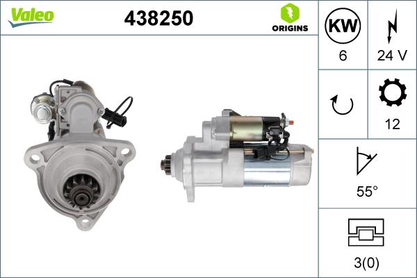 Valeo 438250 - Starter autospares.lv