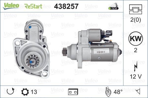 Valeo 438257 - Starter autospares.lv