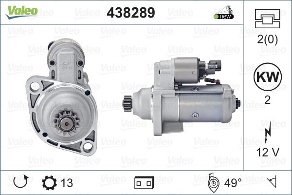 Valeo 438289 - Starter autospares.lv