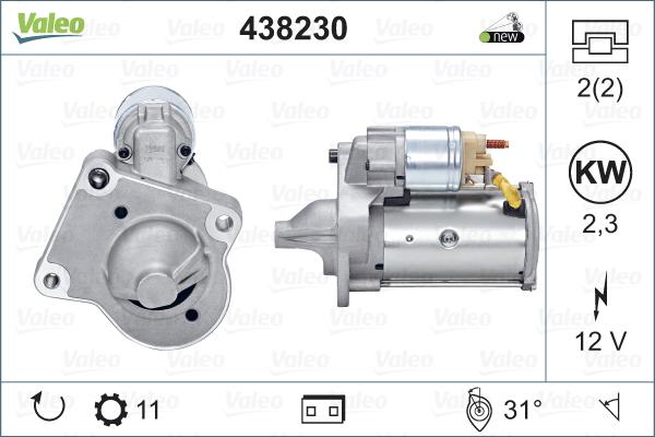 Valeo 438 230 - Starter autospares.lv