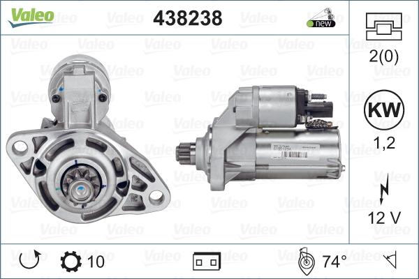 Valeo 438238 - Starter autospares.lv