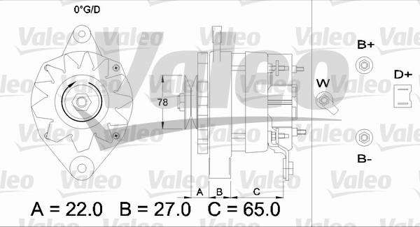 Valeo 433451 - Alternator autospares.lv