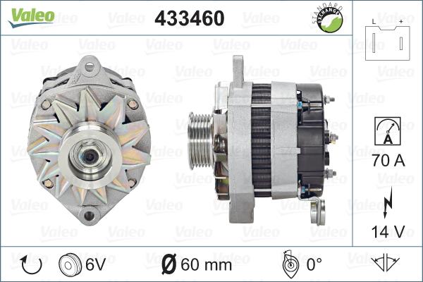 Valeo 433460 - Alternator autospares.lv