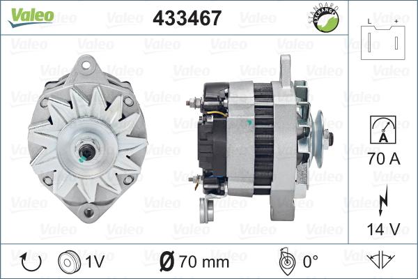 Valeo 433467 - Alternator autospares.lv