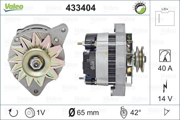 Valeo 433404 - Alternator autospares.lv