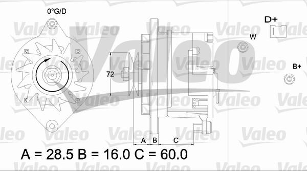 Valeo 433483 - Alternator autospares.lv