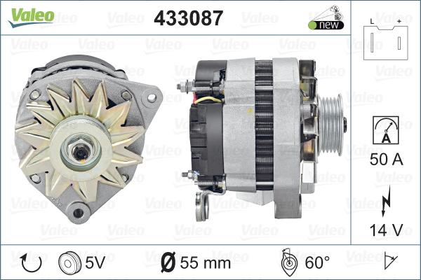 Valeo 433087 - Alternator autospares.lv