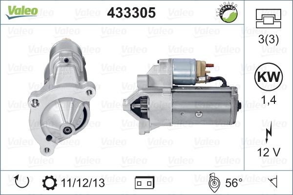 Valeo 433305 - Starter autospares.lv