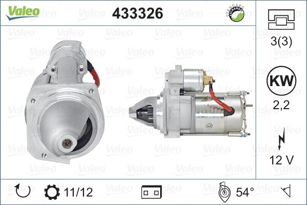 Valeo 433326 - Starter autospares.lv