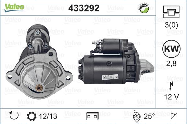 Valeo 433292 - Starter autospares.lv