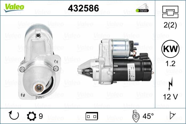 Valeo 432586 - Starter autospares.lv