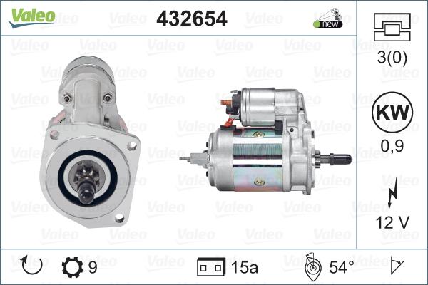 Valeo 432654 - Starter autospares.lv