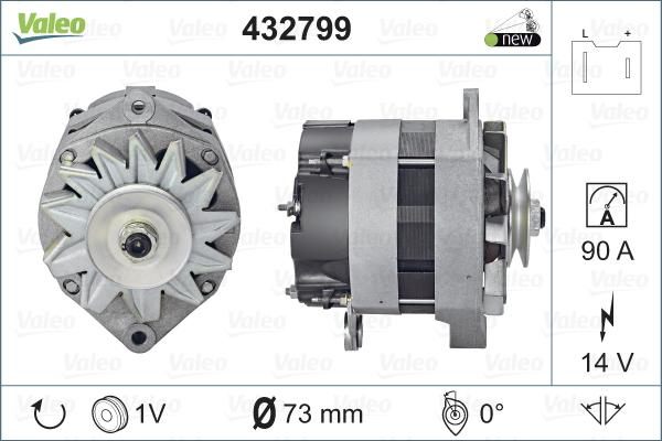 Valeo 432799 - Alternator autospares.lv