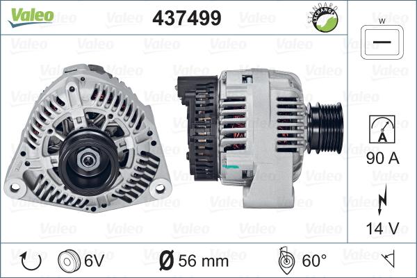 Valeo 437499 - Alternator autospares.lv