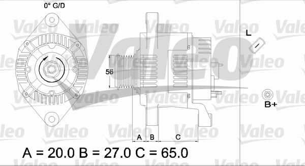 Valeo 437443 - Alternator autospares.lv