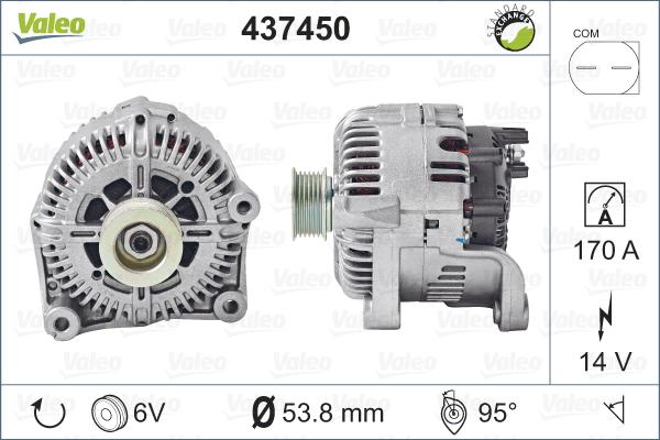 Valeo 437450 - Alternator autospares.lv