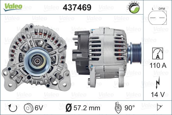 Valeo 437469 - Alternator autospares.lv