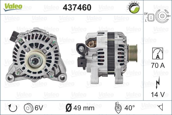 Valeo 437460 - Alternator autospares.lv