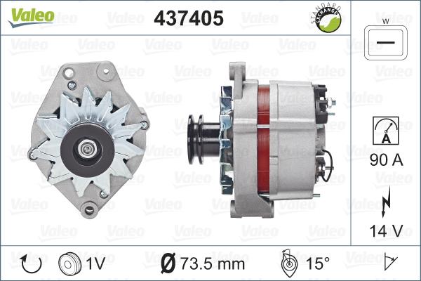 Valeo 437405 - Alternator autospares.lv