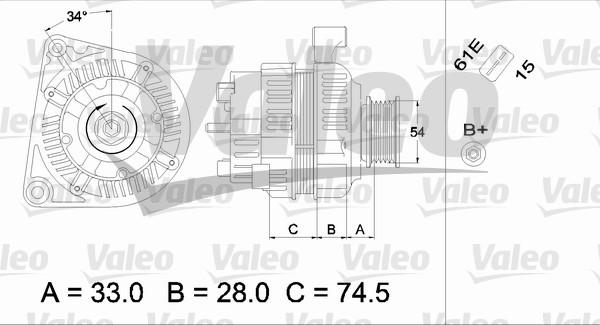 Valeo 437406 - Alternator autospares.lv