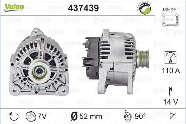 Valeo 437439 - Alternator autospares.lv