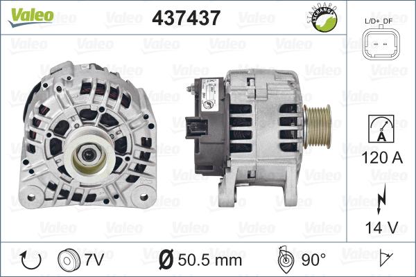 Valeo 437437 - Alternator autospares.lv