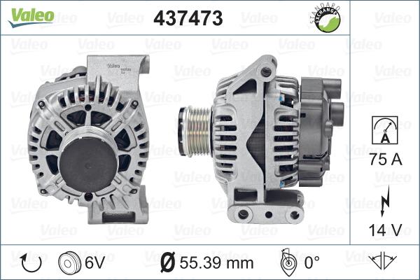 Valeo 437473 - Alternator autospares.lv