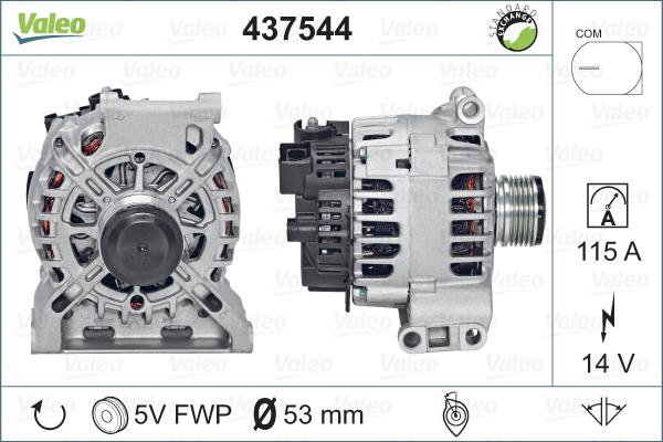 Valeo 437544 - Alternator autospares.lv