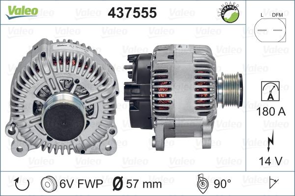 Valeo 437555 - Alternator autospares.lv