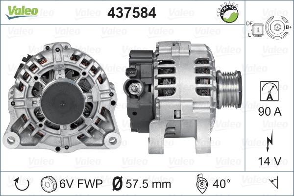 Valeo 437584 - Alternator autospares.lv