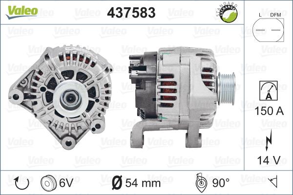 Valeo 437583 - Alternator autospares.lv