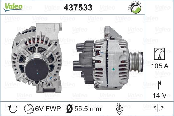 Valeo 437533 - Alternator autospares.lv