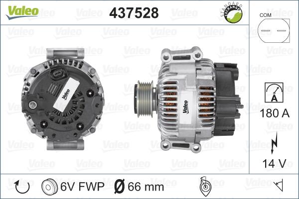 Valeo 437528 - Alternator autospares.lv