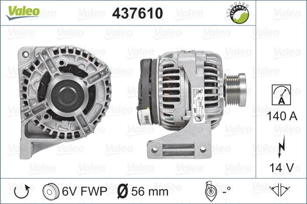 Valeo 437610 - Alternator autospares.lv