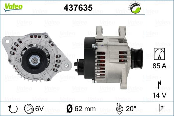 Valeo 437635 - Alternator autospares.lv