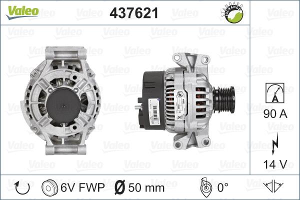 Valeo 437621 - Alternator autospares.lv