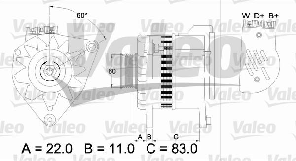 Valeo 437051 - Alternator autospares.lv