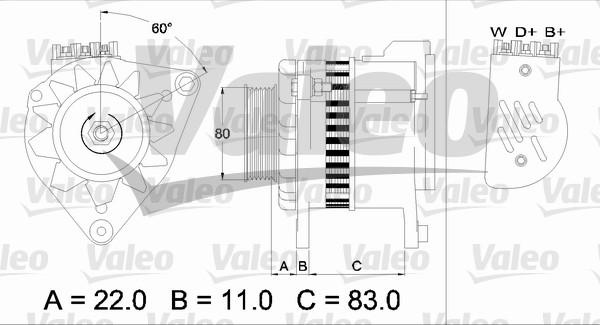 Valeo 437052 - Alternator autospares.lv