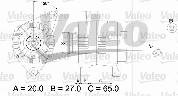 Valeo 437196 - Alternator autospares.lv