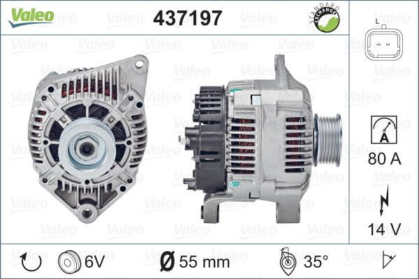 Valeo 437197 - Alternator autospares.lv